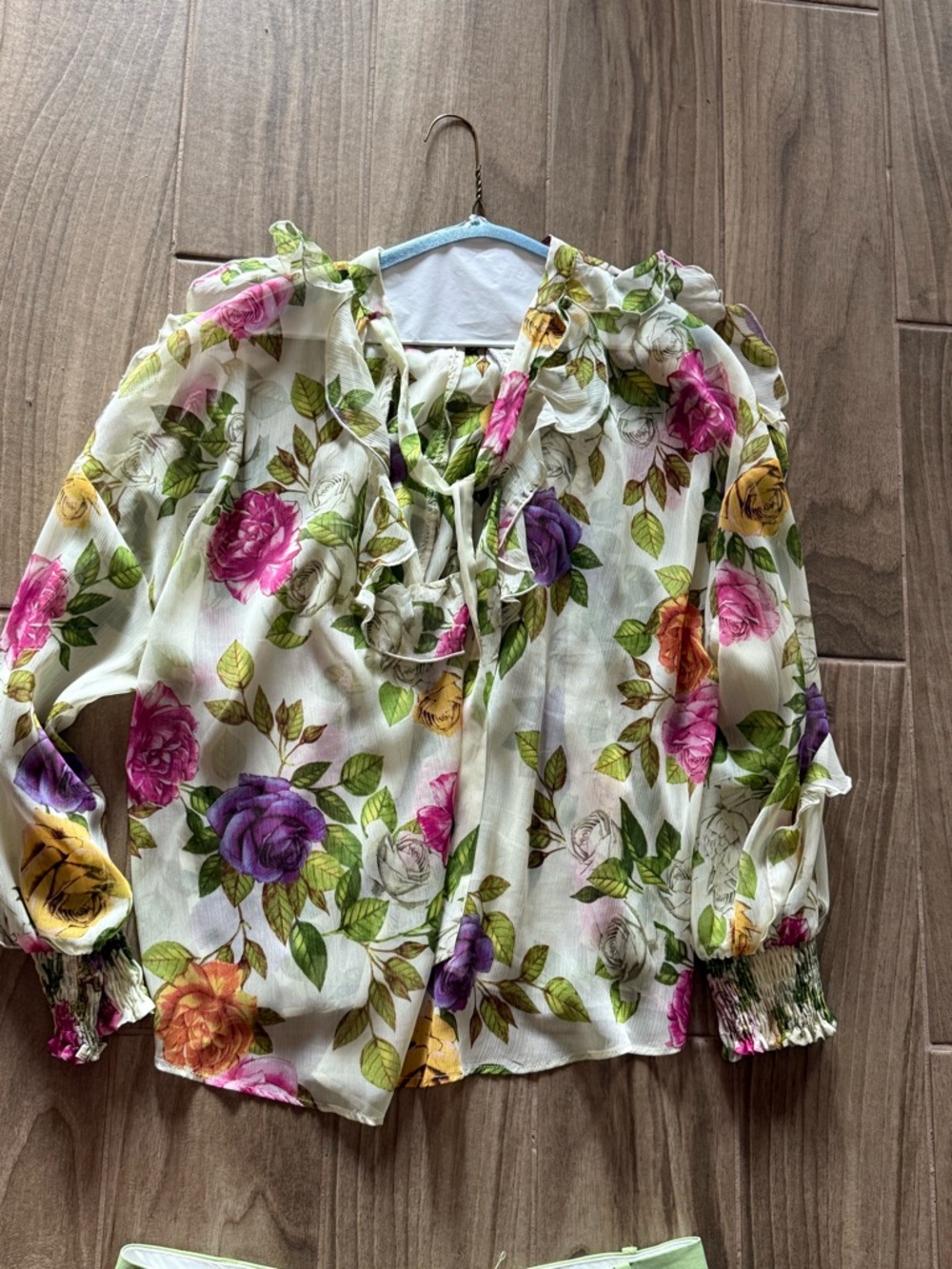 White floral long sleeve